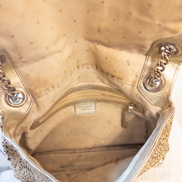 Kate Spade gold leather chainlink handbag, unique. - Picture 4 of 5